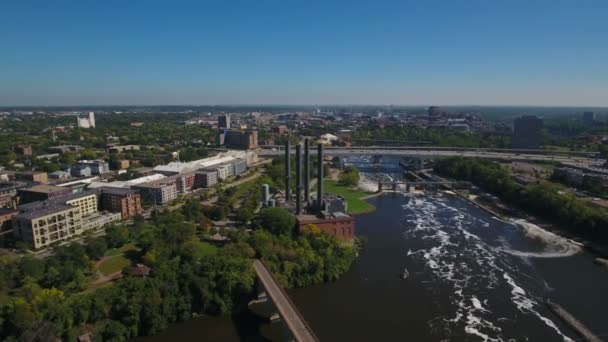 ミネソタ州のミネアポリスの空撮 — ストック動画