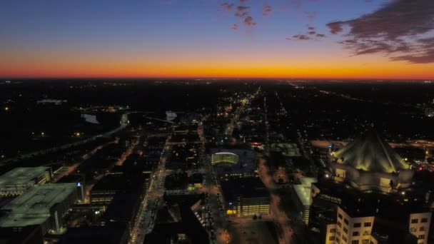 Авиационное Видео Города Мойн Айове — стоковое видео