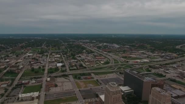 ミズーリ州のカンザスシティの空中ビデオ — ストック動画