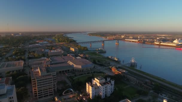 Aerial Video Baton Rouge Louisiana — Stock Video