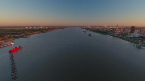 在路易斯安那州的巴吞鲁日的空中视频 — 图库视频影像