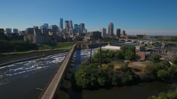 Vídeo Aéreo Minneapolis Minnesota — Vídeos de Stock