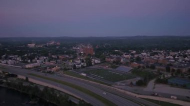 Şehir gündoğumu Manchester hava video.
