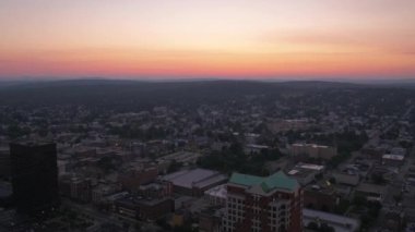 Şehir gündoğumu Manchester hava video.