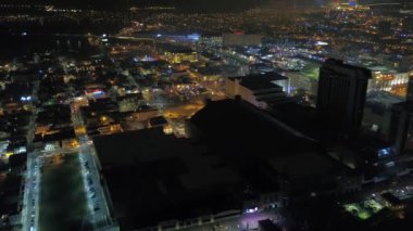 Şehir Atlantic City gece hava video