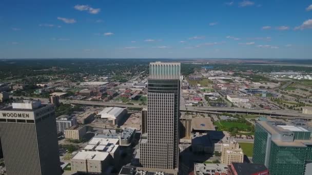 Luchtfoto Video Van Omaha Nebraska — Stockvideo