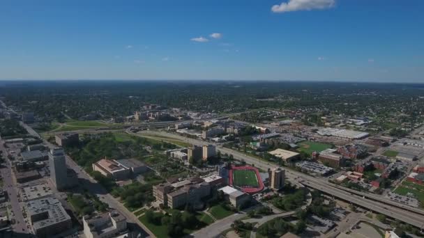 Luftbild Von Omaha Nebraska — Stockvideo