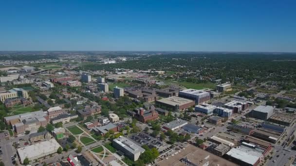 Lotnicze Wideo Lincoln Stanie Nebraska Ciągu Dnia — Wideo stockowe