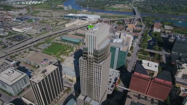 Aerial Video Omaha Nebraska — Stockvideo