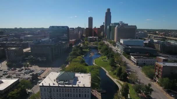 Aerial Video Omaha Nebraska — Stock Video