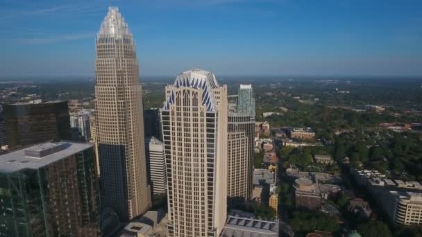 Vídeo Aéreo Charlotte Carolina Del Norte — Vídeo de stock