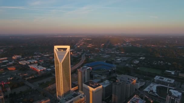 Vídeo Aéreo Charlotte Carolina Del Norte — Vídeos de Stock