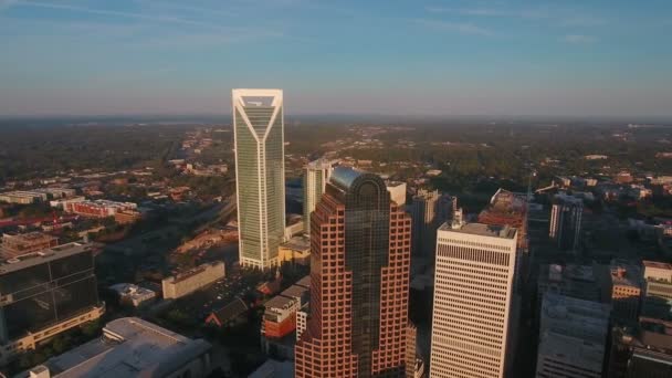 Vídeo Aéreo Charlotte Carolina Norte — Vídeo de Stock