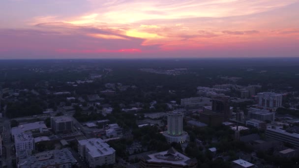 Gün Batımında Raleigh North Carolina Şehrin Havadan Video — Stok video