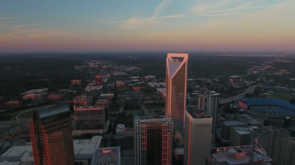 Vídeo Aéreo Charlotte Carolina Norte — Vídeo de Stock