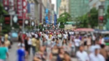 Şanghay Çin Halk Meydanı, zaman atlamalı.