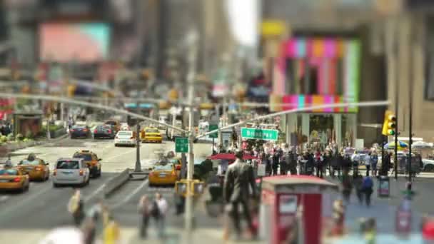 ニューヨーク市のタイムズスクエアの時間経過 — ストック動画
