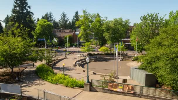 Tempo Decorrido Eugene Oregon Campus — Vídeo de Stock