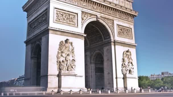 Time Lapse Arc Triomphe Paris — Stock Video