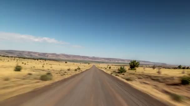 Tiempo Conducción Desierto Oregón — Vídeos de Stock