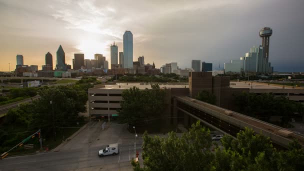 Vídeo Aéreo Del Centro Dallas Texas — Vídeo de stock