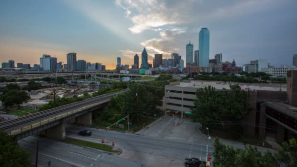 Повітряні Відео Центру Міста Даллас Техасі — стокове відео