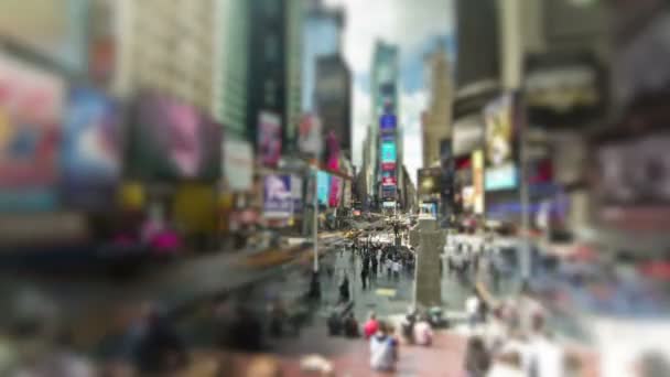 Upływ Czasu Times Square Nowym Jorku — Wideo stockowe