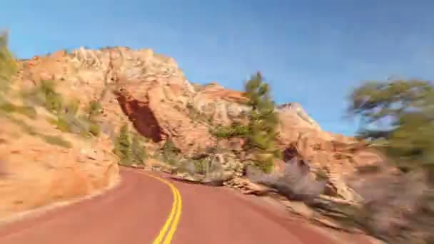 Temps Conduite Dans Parc National Zion Dans Utah — Video