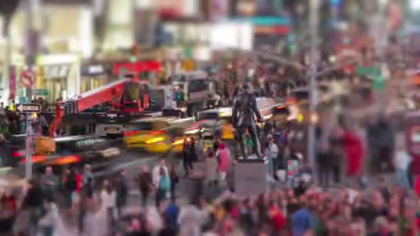 Zaman Atlamalı Times Square New York City — Stok video
