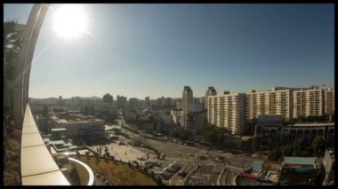 Trafik ve zaman aşımlı şehir konumlarının video montajı