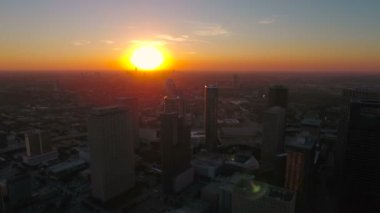 Houston Texas şehrin havadan video