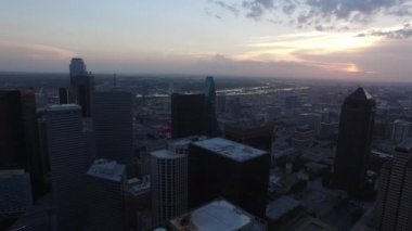 Şehir Texas Dallas'ta hava video.