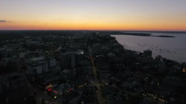 Madison Wisconsin şehrin havadan video