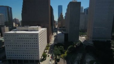 Houston Texas şehrin havadan video