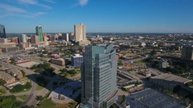 Şehir Merkezi Fort Worth şehir Texas hava video.