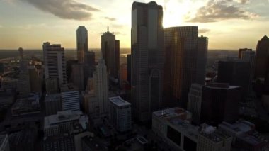 Şehir Texas Dallas'ta hava video.