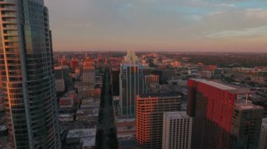 Austin Texas şehrin havadan video