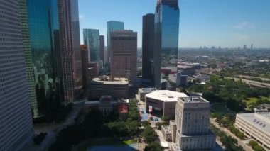 Houston Texas şehrin havadan video