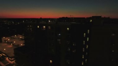 Madison Wisconsin şehrin havadan video