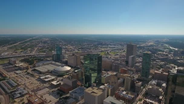 Aerial Video Downtown Fort Worth Texas — Stockvideo