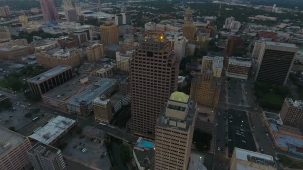 Lotnicze Wideo Downtown San Antonio Teksasie — Wideo stockowe