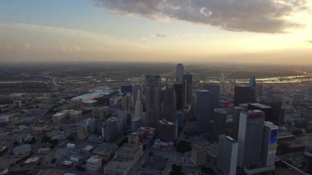 Video Aereo Del Centro Dallas Texas — Video Stock