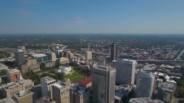 Video Aereo Del Centro Richmond Virginia — Video Stock