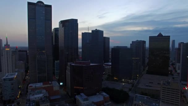 Video Aereo Del Centro Dallas Texas — Video Stock