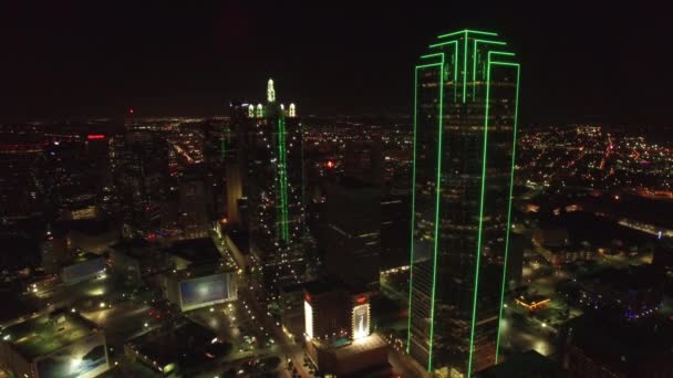 Video Udara Dari Pusat Kota Dallas Texas — Stok Video