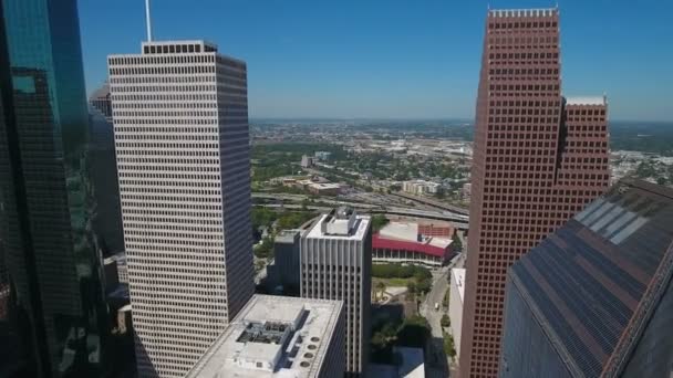 Antenowe Video Centrum Houston Teksasie — Wideo stockowe