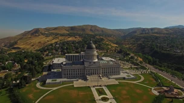 Luchtfoto Video Van Salt Lake City Utah — Stockvideo