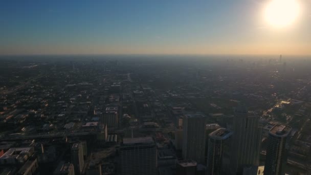 Vídeo Aéreo Del Centro Houston Texas — Vídeo de stock