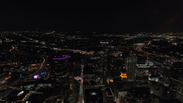 Luchtfoto Video Van Downtown Houston Texas — Stockvideo