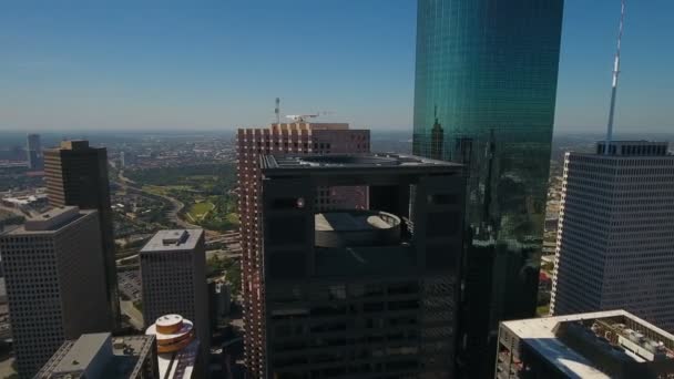 Luchtfoto Video Van Downtown Houston Texas — Stockvideo